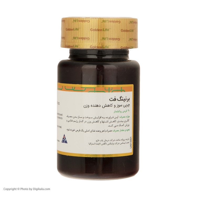 قرص برنینگ فت گلدن لایف بسته 30 عددی