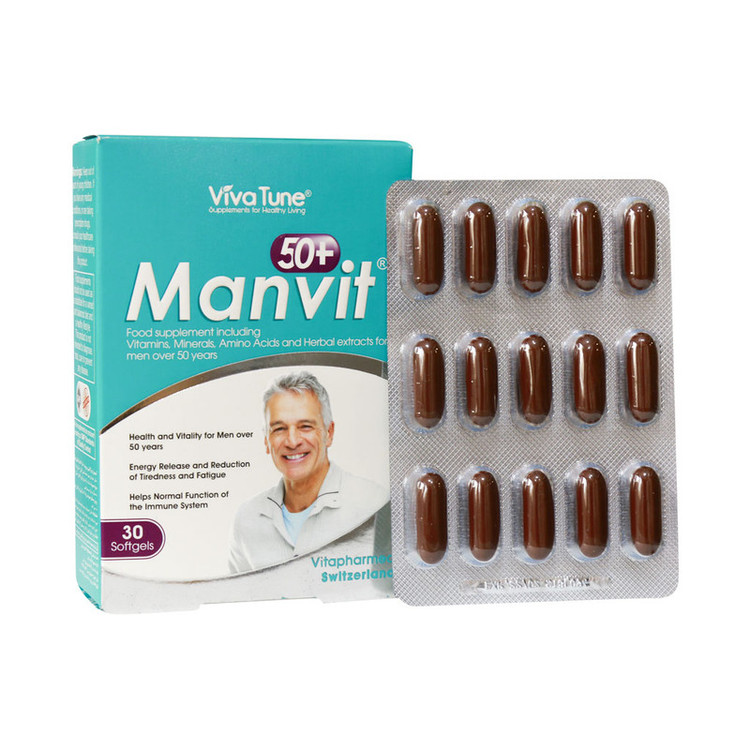 کپسول ژلاتینی من ویت 50 سال به بالا ویواتیون بسته 30 عددی