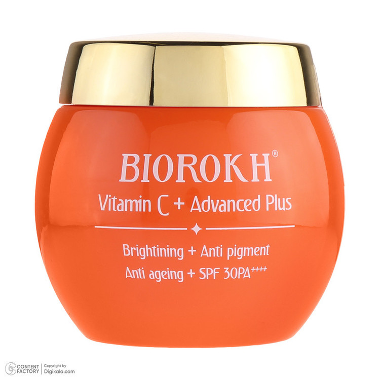 کرم مرطوب کننده بایورخ مدل Vitamin C مناسب برای انواع پوست وزن 120 گرم